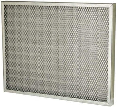 Made in USA - 20" Noml Height x 25" Noml Width x 2" Noml Depth, Permanent Air Filter - Steel, Integrated Steel Frame, 500 Max FPM, 1,750 CFM, For Large Particle Removal Applications - USA Tool & Supply