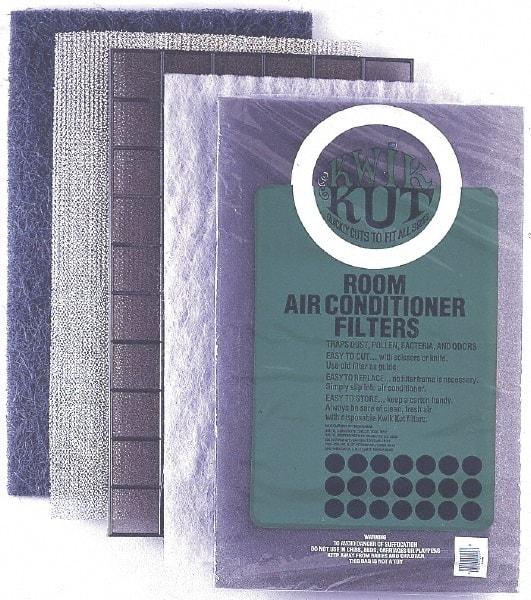 PrecisionAire - 15" High x 24" Wide x 1/2" Deep, Neoprene Coated Natural Hair Air Filter Media Pad - MERV 4, 20 to 30% Capture Efficiency, 60 to 80 Arrestance Efficiency, 300 Max FPM, 180°F Max, Use with Window Air Conditioners - USA Tool & Supply