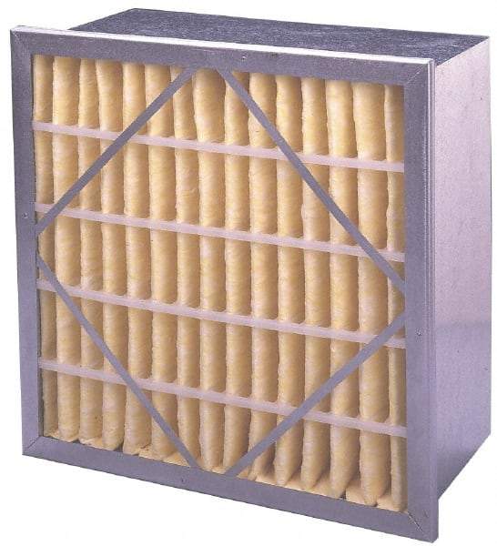 PrecisionAire - 20" Noml Height x 20" Noml Width x 12" Noml Depth, 65% Capture Efficiency, Rigid Box Air Filter - MERV 11, Synthetic Polypropylene, Integrated Corrosion-Resistant Steel Frame, 1,400 CFM - USA Tool & Supply