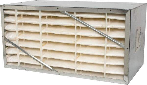 Value Collection - 12" Noml Height x 24" Noml Width x 12" Noml Depth, 65% Capture Efficiency, Rigid Box Air Filter - MERV 11, Synthetic Polypropylene, Integrated Corrosion-Resistant Steel Frame, 1,000 CFM - USA Tool & Supply