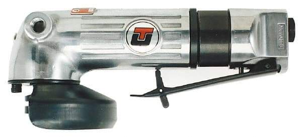 Universal Tool - 4" Wheel Diam, 12,000 RPM, Pneumatic Angle & Disc Grinder - 3/8-24 Spindle, 28 CFM - USA Tool & Supply