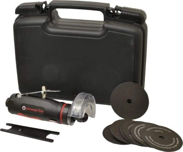 Universal Tool - 2-7/8" Wheel Diam, 22,000 RPM, Pneumatic Cutoff & Cutoff-Grinder Tool - Straight Handle - USA Tool & Supply