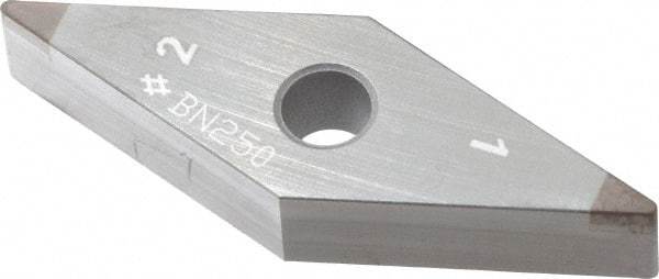 Sumitomo - 2NU-VNGA331 Grade BN250 PCBN Turning Insert - Uncoated, 35° Diamond, 3/8" Inscr Circle, 3/16" Thick, 1/64" Corner Radius - USA Tool & Supply