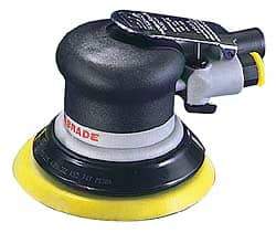 Dynabrade - 12,000 OPM, 18 CFM Air Consumption, Palm Air Orbital Sander - Round Pad, 1/4 NPT Inlet - USA Tool & Supply