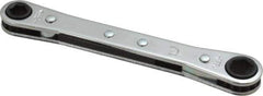 Lang - 1/4" x 5/16" 6 Point Ratcheting Box Wrench - Double End, 4-1/4" OAL, Steel - USA Tool & Supply