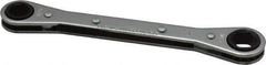 Lang - 3/8" x 7/16" 6 Point Ratcheting Box Wrench - Double End, 5-1/2" OAL, Steel - USA Tool & Supply
