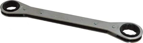 Lang - 3/4" x 7/8" 12 Point Ratcheting Box Wrench - Double End, 9-1/4" OAL, Steel - USA Tool & Supply