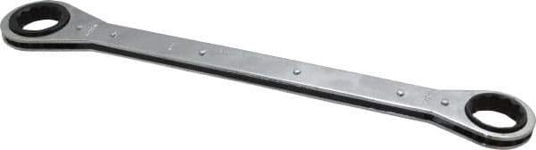 Lang - 1-1/8" x 1-3/16" 12 Point Ratcheting Box Wrench - Double End, 15" OAL, Steel - USA Tool & Supply