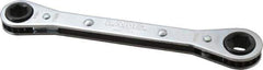 Lang - 11mm x 13mm 6 Point Ratcheting Box Wrench - Double End, 6-7/8" OAL, Steel - USA Tool & Supply