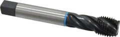 Emuge - 1-1/8 - 8 UNS 4 Flute 3B Modified Bottoming Spiral Flute Tap - Cobalt, Oxide Finish, 7.087" OAL, Right Hand Flute, Right Hand Thread, Series Enorm-VA - USA Tool & Supply