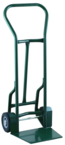 Shovel Nose Freight, Dock and Warehouse 900 lb Capacity Hand Truck - 1-1/4" Tubular steel frame robotically welded - 1/4" High strength tapered steel base plate -- 8" Solid Rubber wheels - USA Tool & Supply