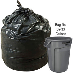 33 gal, .59 mil, Black, 33″ × 39″ - Case of 250, Revolution Bag Eco Max Low Density Can liners - USA Tool & Supply