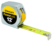 STANLEY® PowerLock® Metal Case Tape Measure 3/4" x 12' - USA Tool & Supply