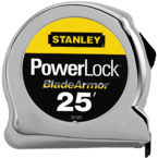 STANLEY® PowerLock® Tape Measure with BladeArmor® Coating 1" x 25' - USA Tool & Supply