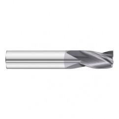 4.5mm Dia. x 51mm Overall Length 3-Flute Square End Solid Carbide SE End Mill-Round Shank-Center Cut-TiAlN - USA Tool & Supply