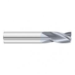 19/64 Dia. x 2-1/2 Overall Length 3-Flute Square End Solid Carbide SE End Mill-Round Shank-Center Cut-TiCN - USA Tool & Supply