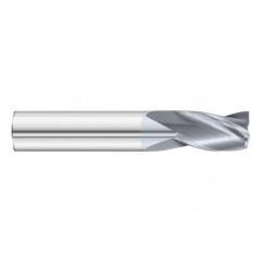 19/64 Dia. x 2-1/2 Overall Length 3-Flute Square End Solid Carbide SE End Mill-Round Shank-Center Cut-TiCN - USA Tool & Supply