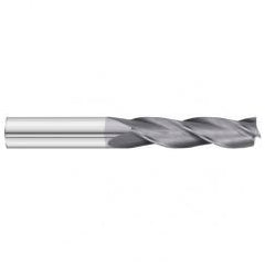 1/8 Dia. x 3 Overall Length 3-Flute Square End Solid Carbide SE End Mill-Round Shank-Center Cut-TiAlN - USA Tool & Supply