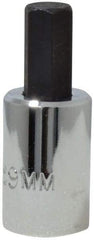 Proto - 3/8" Drive, 9mm Hex Bit Socket - 1-49/64" OAL, 3/4" Bit Length - USA Tool & Supply