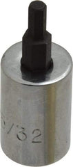 Proto - 3/8" Drive, 5/32" Hex Bit Socket - 1-13/16" OAL, 3/4" Bit Length - USA Tool & Supply