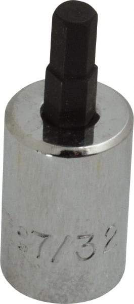 Proto - 3/8" Drive, 7/32" Hex Bit Socket - 1-13/16" OAL, 3/4" Bit Length - USA Tool & Supply