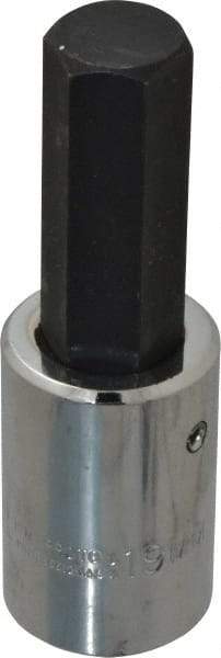 Proto - 1/2" Drive, 19mm Hex Bit Socket - 4" OAL - USA Tool & Supply