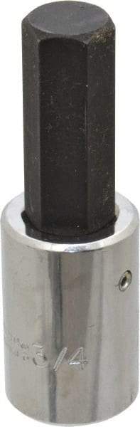 Proto - 1/2" Drive, 3/4" Hex Bit Socket - 4" OAL, 2" Bit Length - USA Tool & Supply