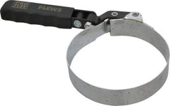 Plews - 4-1/8 to 4-1/2" Diam, Swivel Handle Large Oil Filter Wrench - Steel, For Use with Filters from 4-1/8 to 4-1/2" - USA Tool & Supply