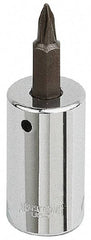 Armstrong - 1/4" Drive, T27 Torx Bit Socket - 1-9/16" OAL - USA Tool & Supply