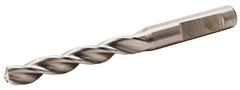 Kennametal - 0.5118" 130° Solid Carbide Jobber Drill - TiAlN Finish, Right Hand Cut, Spiral Flute, Whistle Notch Shank, 4.882" OAL, Standard Point - USA Tool & Supply