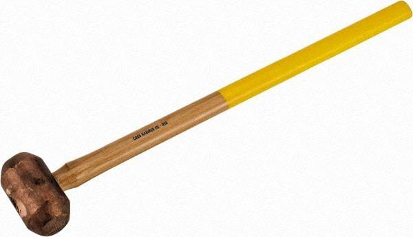 Cook Hammer - 10 Lb Head Nonsparking Mallet - 31" OAL, Wood Handle - USA Tool & Supply