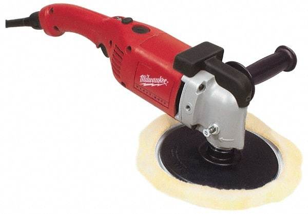 Milwaukee Tool - 7" Pad Diam, 2,800 RPM, Handheld Electric Polisher - 5/8-11" Spindle Thread, 11 Amps, 120 Volts - USA Tool & Supply