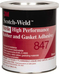 3M - 32 oz Can Brown Butyl Rubber Gasket Sealant - 300°F Max Operating Temp, Series 847 - USA Tool & Supply