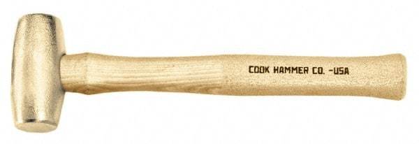 Cook Hammer - 6 Lb Head Nonsparking Mallet - 16" OAL, Wood Handle - USA Tool & Supply