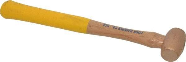 Cook Hammer - 1/2 Lb Head Nonsparking Mallet - 12" OAL, Wood Handle - USA Tool & Supply