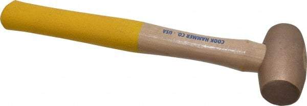 Cook Hammer - 1-1/2 Lb Head Nonsparking Mallet - 13" OAL, Wood Handle - USA Tool & Supply