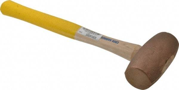 Cook Hammer - 6 Lb Head Nonsparking Mallet - 16" OAL, Wood Handle - USA Tool & Supply