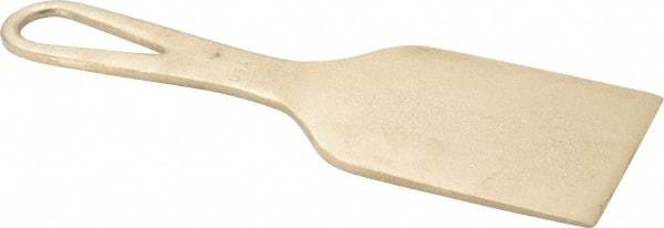 Ampco - Stiff Bronze 1-Edge Scraper - 3" Blade Width x 3" Blade Length, 9-1/4" Long Aluminum Handle - USA Tool & Supply