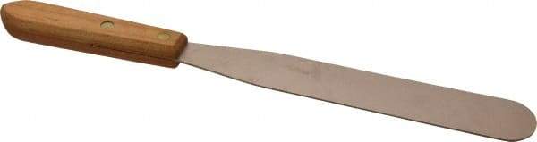 Ampco - 1-1/2" Wide Nickel Copper Spatula - Stiff, Wood Handle, 14" OAL - USA Tool & Supply