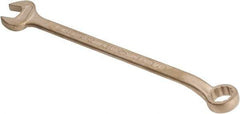 Ampco - 3/4" 12 Point Offset Combination Wrench - 15° Offset Angle, 10-1/8" OAL, Aluminum Bronze, Plain Finish - USA Tool & Supply