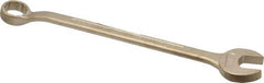 Ampco - 7/8" 12 Point Offset Combination Wrench - 15° Offset Angle, 13-1/4" OAL, Aluminum Bronze, Plain Finish - USA Tool & Supply