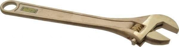 Ampco - 1-5/16" Jaw Capacity, 10" Nonsparking Adjustable Wrench - Aluminum Bronze, Plain Finish - USA Tool & Supply