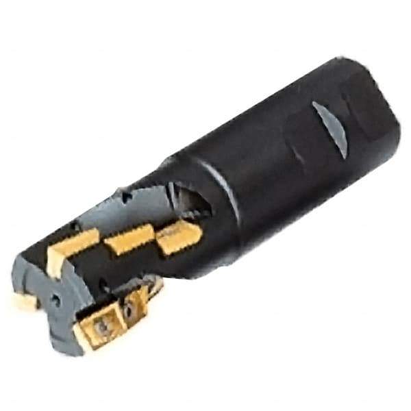 Iscar - 1-1/2" Cut Diam, 1.9" Max Depth of Cut, 1-1/4" Shank Diam, 4.7" OAL, Indexable Square Shoulder End Mill - 3M AXKT 1304... Inserts, Weldon Shank, Series Mill2000 - USA Tool & Supply