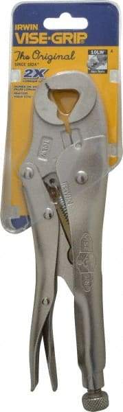 Irwin - 10" OAL Locking Jaw Locking Pliers - 5/8 to 1-1/8" Jaw Opening, Standard Handle - USA Tool & Supply