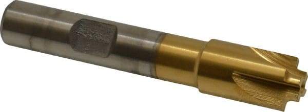 Keo - 1/32" Radius, 7/16" Mill Diam, 4 Flute High Speed Steel Corner Rounding End Mill - Single End, TiN Finish, 1/4" Tip Diam, 2-1/2" OAL, 3/8" Shank Diam - USA Tool & Supply