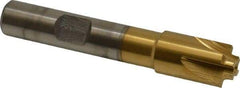 Keo - 1/32" Radius, 7/16" Mill Diam, 4 Flute High Speed Steel Corner Rounding End Mill - Single End, TiN Finish, 1/4" Tip Diam, 2-1/2" OAL, 3/8" Shank Diam - USA Tool & Supply