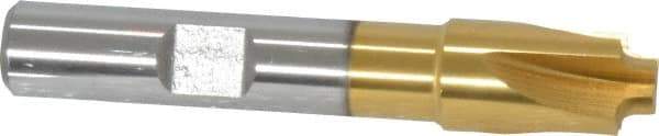 Keo - 1/16" Radius, 7/16" Mill Diam, 4 Flute High Speed Steel Corner Rounding End Mill - Single End, TiN Finish, 1/4" Tip Diam, 2-1/2" OAL, 3/8" Shank Diam - USA Tool & Supply