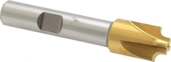 Keo - 3/32" Radius, 1/2" Mill Diam, 4 Flute High Speed Steel Corner Rounding End Mill - Single End, TiN Finish, 1/4" Tip Diam, 2-1/2" OAL, 3/8" Shank Diam - USA Tool & Supply