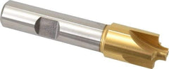 Keo - 1/8" Radius, 5/8" Mill Diam, 4 Flute High Speed Steel Corner Rounding End Mill - Single End, TiN Finish, 1/4" Tip Diam, 3" OAL, 1/2" Shank Diam - USA Tool & Supply