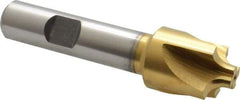 Keo - 5/32" Radius, 3/4" Mill Diam, 4 Flute High Speed Steel Corner Rounding End Mill - Single End, TiN Finish, 5/16" Tip Diam, 3" OAL, 1/2" Shank Diam - USA Tool & Supply